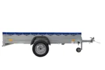 Einachs-tieflader Garden Trailer 264 Kipp Mit Stützrad, Querstreben Und Blauer Flachplane-Neu – Bild 5