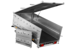 Garden Trailer 264/2 KIPP mit Stützrad, 80 cm und grauer Plane-Hochplane-Neu – Bild 10