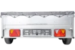 Garden Trailer 264/2 Kipp Mit Stützrad, Graue Flachplane Und Planenträger-Neu – Bild 6