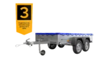 Garden Trailer 264/2 Kipp Mit Stützrad, Planenträger Und Blauer Flachplane-Neu – Bild 2