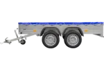 Garden Trailer 264/2 Kipp Mit Stützrad, Planenträger Und Blauer Flachplane-Neu – Bild 5