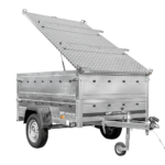 Leichter Anhänger 200×125 UNITRAILER GARDEN 201 KIPP mit BIS-Seitenwänden und Aluminiumabdeckung