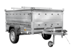 Leichter Anhänger 200×125 UNITRAILER GARDEN 201 KIPP mit BIS-Seitenwänden und Aluminiumabdeckung – Bild 5