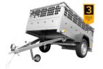 Pkw Trailer GARDEN TRAILER 201 KIPP mit Laubgitteraufsatz, Stützrad und Flachplane – Bild 5