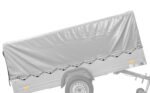 Garden Trailer 264/2 KIPP mit Stützrad, 80 cm und grauer Plane-Hochplane-Neu – Bild 4