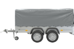 Garden Trailer 264/2 KIPP mit Stützrad, 80 cm und grauer Plane-Hochplane-Neu – Bild 8