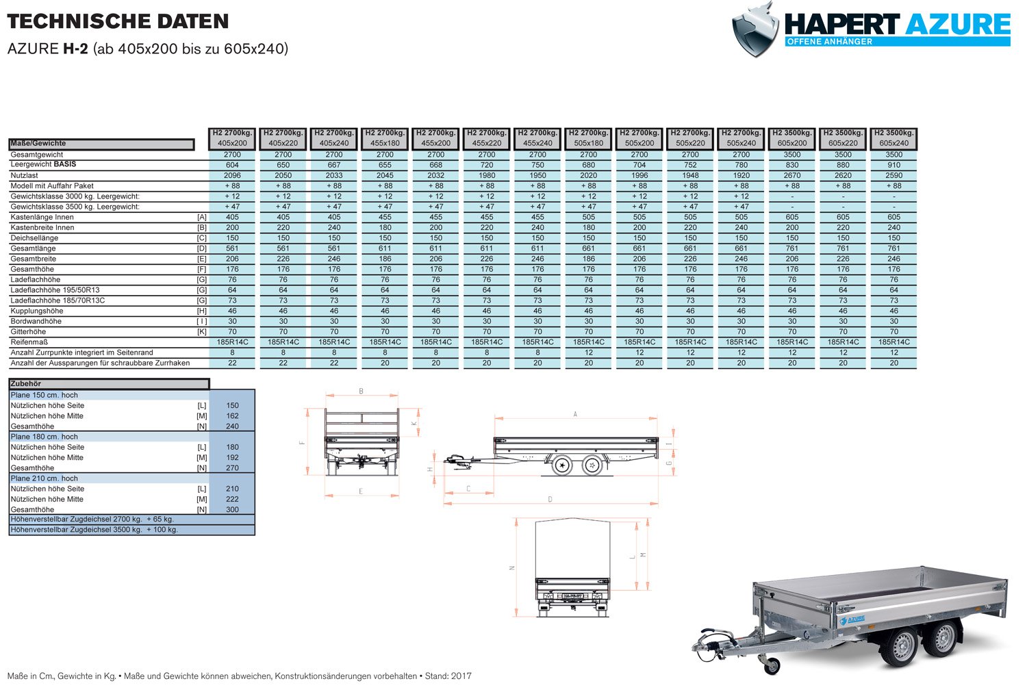 Hapert Azure H-2 – 3000 – 4550 x 1800 185 R 14 C – Mittelrungen – Bild 7