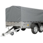 Garden Trailer 264/2 KIPP mit Stützrad, 80 cm und grauer Plane-Hochplane-Neu